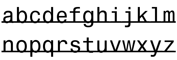 UnderlineMonospace Font LOWERCASE