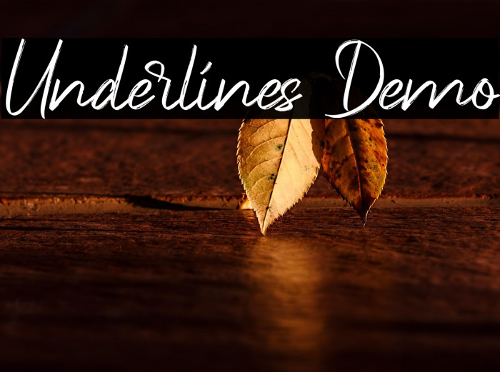 Underlines Demo Example 3