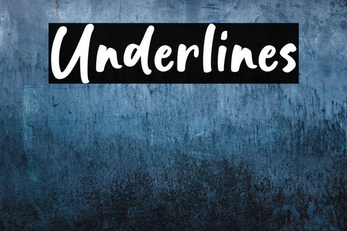 Underlines Example 1