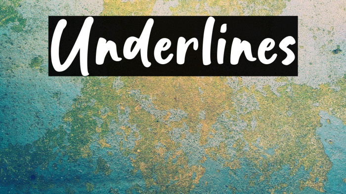 Underlines Example 3