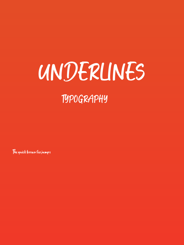 Underlines Poster