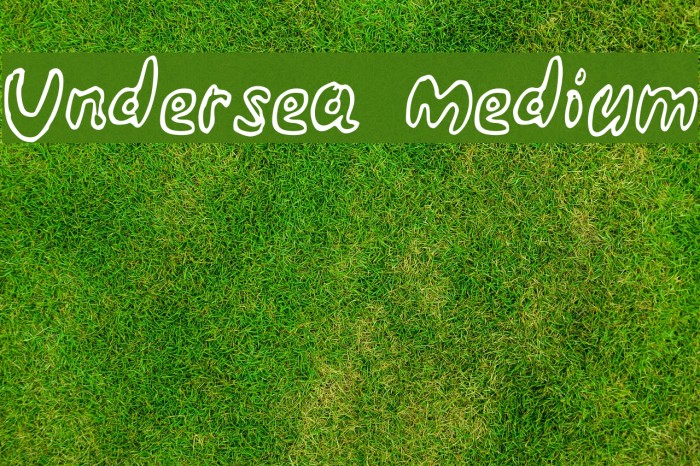 Undersea Medium Font examples