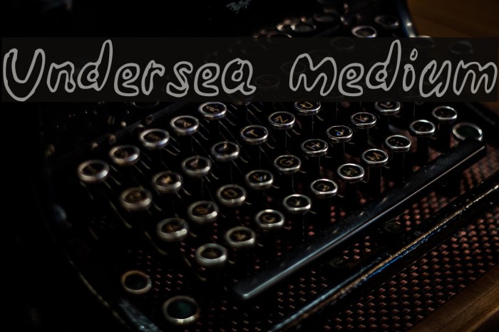 Undersea Medium Font examples