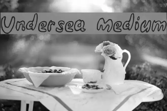 Undersea Medium Font examples