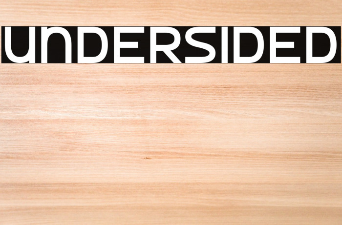 Undersided फ़ॉन्ट examples