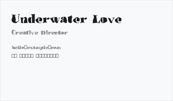 Underwater Love Business Card