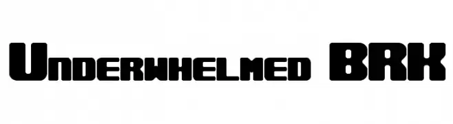 Underwhelmed BRK  Frei Schriftart Herunterladen