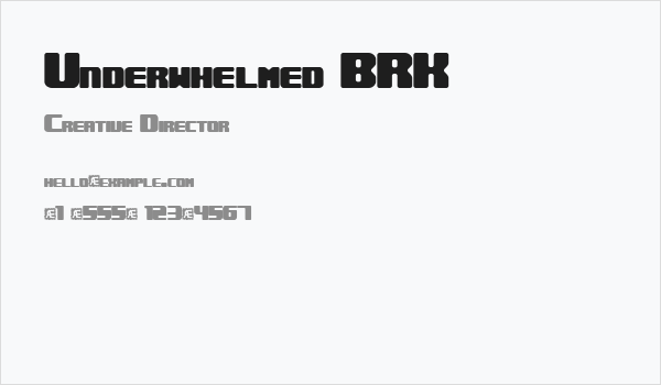 Underwhelmed BRK Business Card