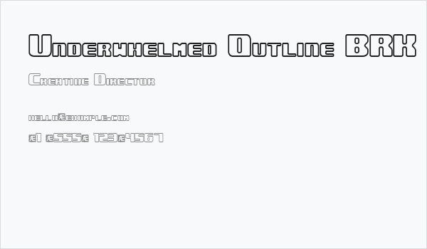 Underwhelmed Outline BRK Business Card