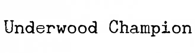 Underwood Champion  Fuentes Gratis Descargar