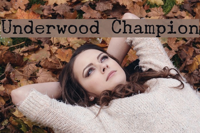 Underwood Champion Font examples