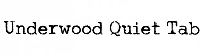 Underwood Quiet Tab  Fuentes Gratis Descargar