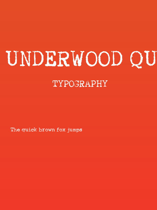 Underwood Quiet Tab Poster