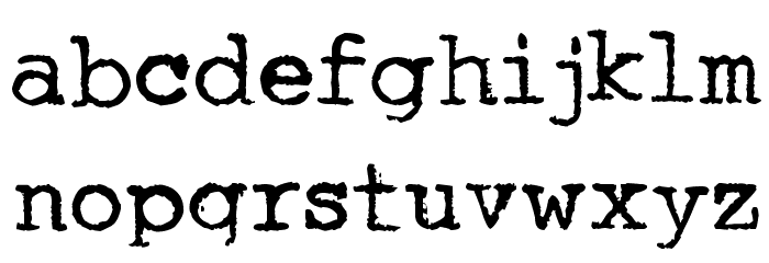 Underwood Quiet Tab Font LOWERCASE