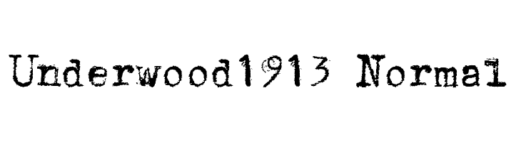 Underwood1913 Normal Font