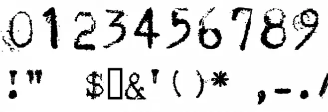 Underwood1913 Normal Font OTHER CHARS