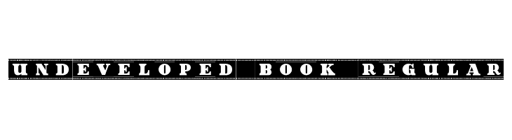 Undeveloped Book Regular  フリーフォントのダウンロード
