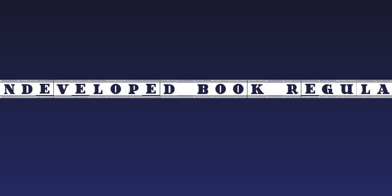 Undeveloped Book Regular Social Header
