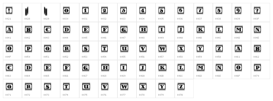 Undeveloped Regular Character Map