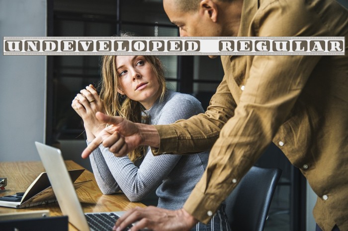 Undeveloped Regular Example 1