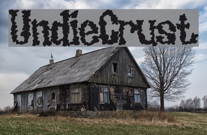 UndieCrust Font examples