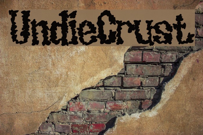 UndieCrust Font examples