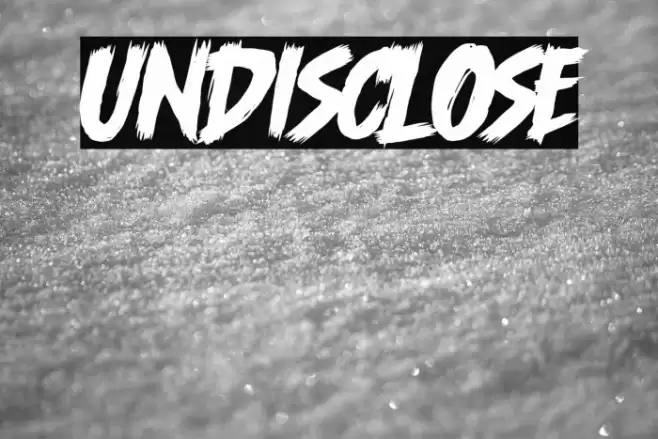 Undisclose Font examples