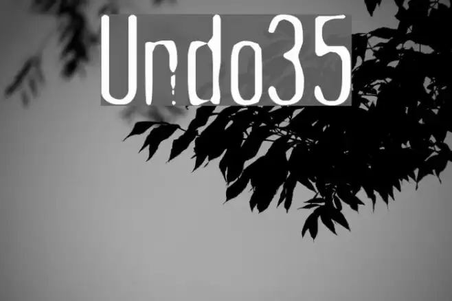 Undo35 Font examples