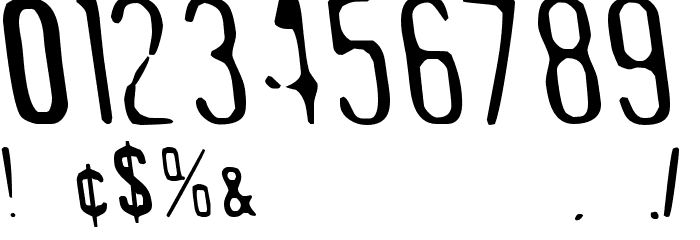 Undo36 Font OTHER CHARS