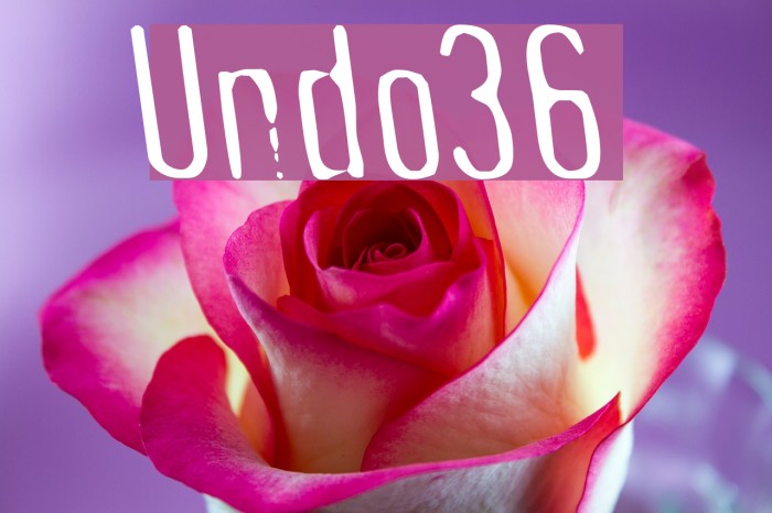 Undo36 Font examples