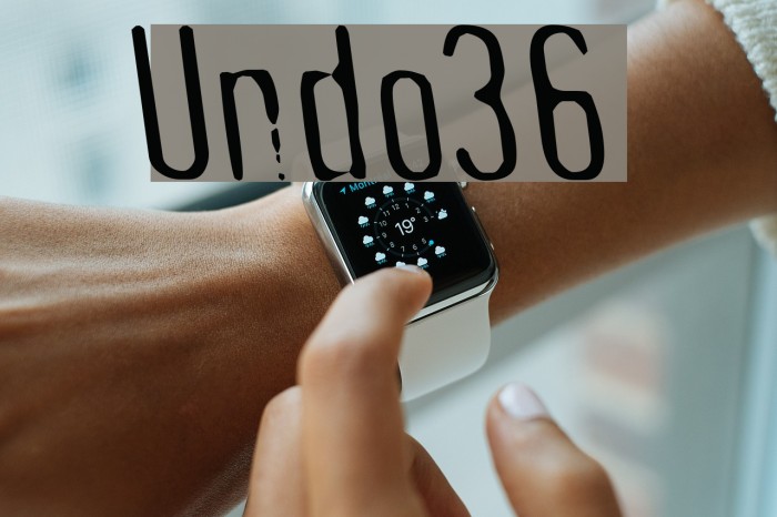 Undo36 Font examples