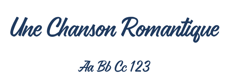 Une Chanson Romantique Font Preview