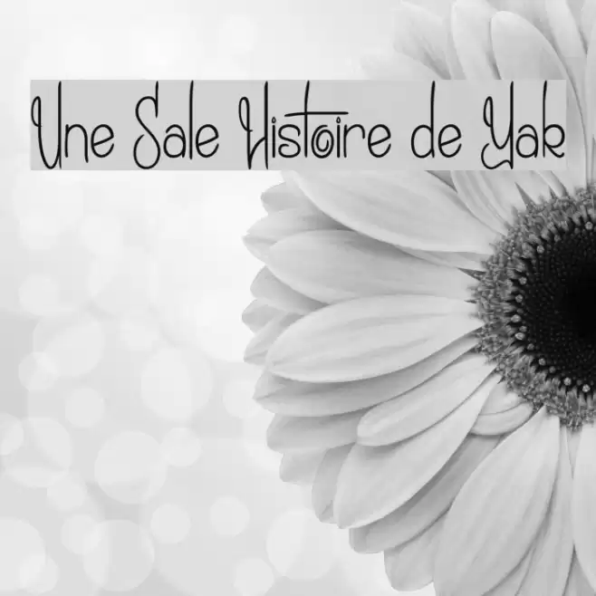 Une Sale Histoire de Yak Font examples
