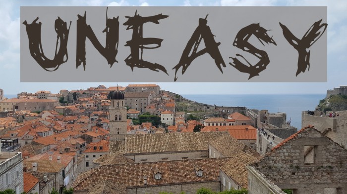 Uneasy Font examples
