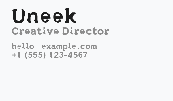 Uneek Business Card