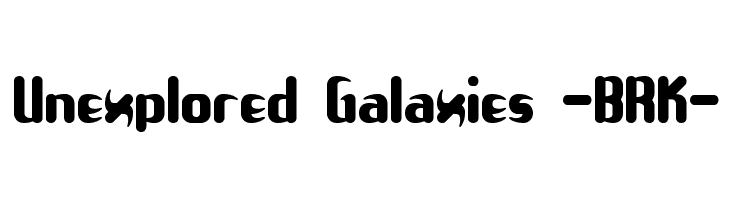 Unexplored Galaxies -BRK- Font