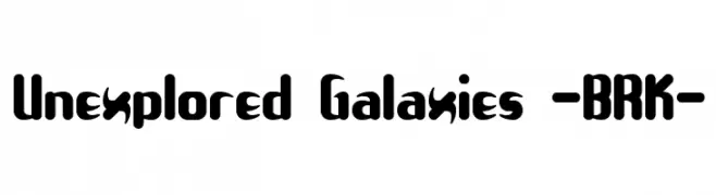 Unexplored Galaxies -BRK-  नि: शुल्क फ़ॉन्ट्स डाउनलोड