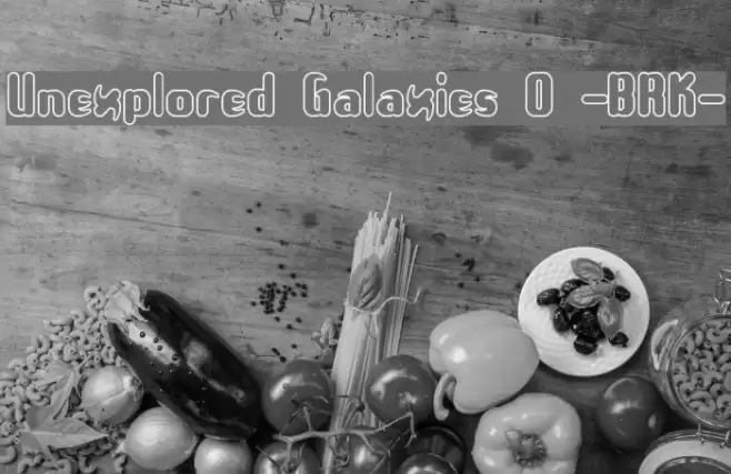 Unexplored Galaxies O -BRK- Font examples