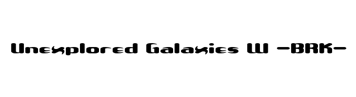 Unexplored Galaxies W -BRK- Font