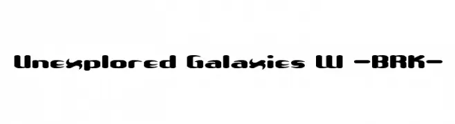 Unexplored Galaxies W -BRK-  Descarca Fonturi Gratis