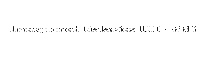 Unexplored Galaxies WO -BRK-  Frei Schriftart Herunterladen