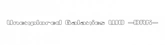 Unexplored Galaxies WO -BRK-  免费字体下载