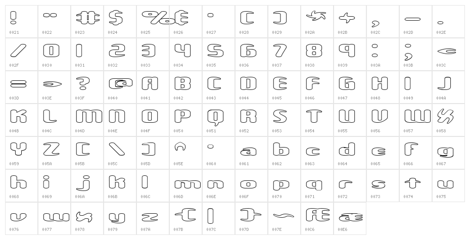 Unexplored Galaxies WO -BRK- Character Map