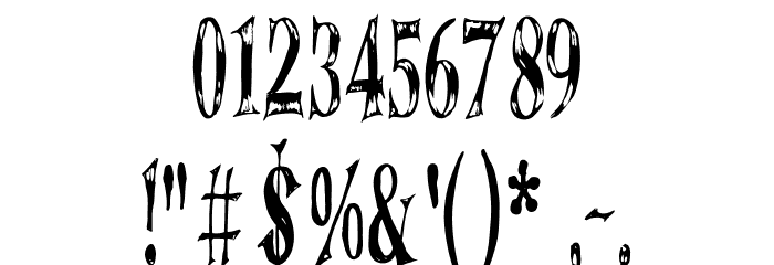 Unfinished Scream Alternative Font OTHER CHARS