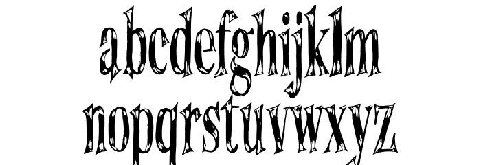 Unfinished Scream Alternative Font LOWERCASE