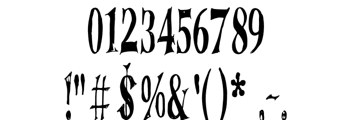 Unfinished Scream Font OTHER CHARS