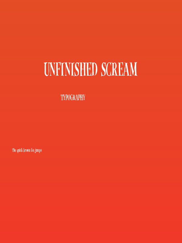 Unfinished Scream Poster