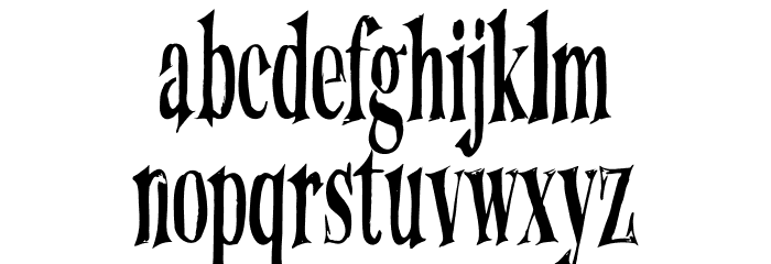 Unfinished Scream Font LOWERCASE