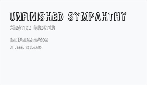 Unfinished Sympahthy Business Card