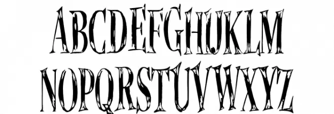 UnfinishedScreamAlternative Шрифта ВЕРХНИЙ